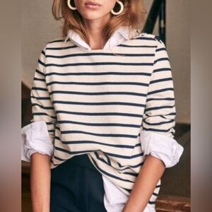 Se’zane Women’s Collette Mariniere Organic Cotton Top Size XS